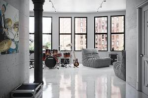 Серое кресло ДеФранс из рогожки, тресковое кресло по новой технологии от Гливер